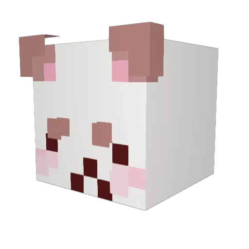 isaxela Minecraft avatar head, 3D render