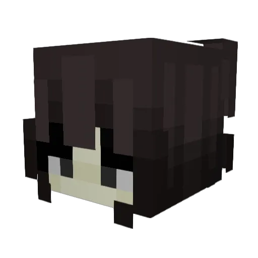 iscribbled Minecraft avatar head, 3D render