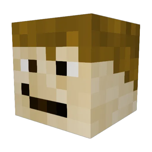 isdamenok Minecraft avatar head, 3D render