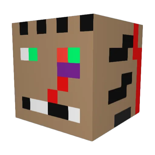 ise3deadpe0ple Minecraft avatar head, 3D render