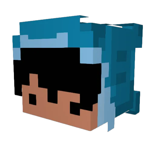 isearchy Minecraft avatar head, 3D render