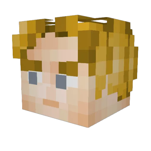 iseeUranus Minecraft avatar head, 3D render