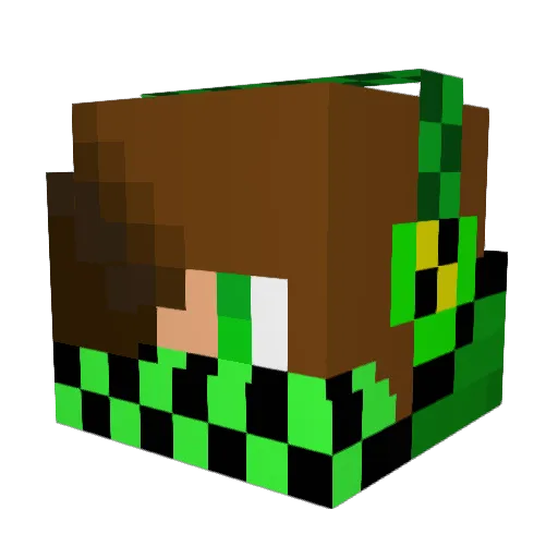 iselloi Minecraft avatar head, 3D render