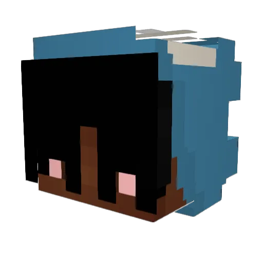 isemega Minecraft avatar head, 3D render