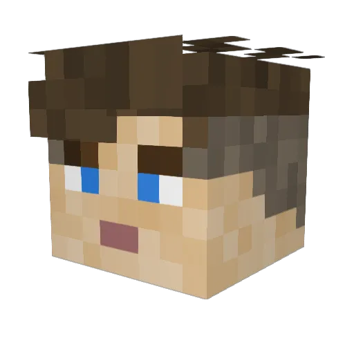 isern Minecraft avatar head, 3D render