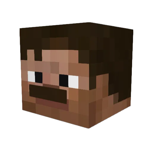 isgon Minecraft avatar head, 3D render