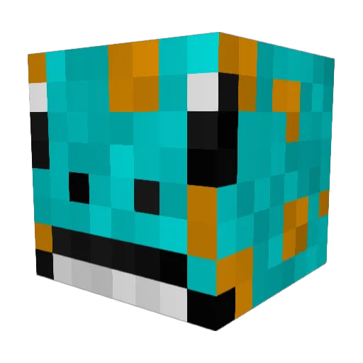 ishiba Minecraft avatar head, 3D render