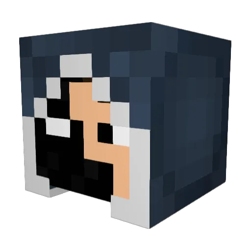 ishish Minecraft avatar head, 3D render