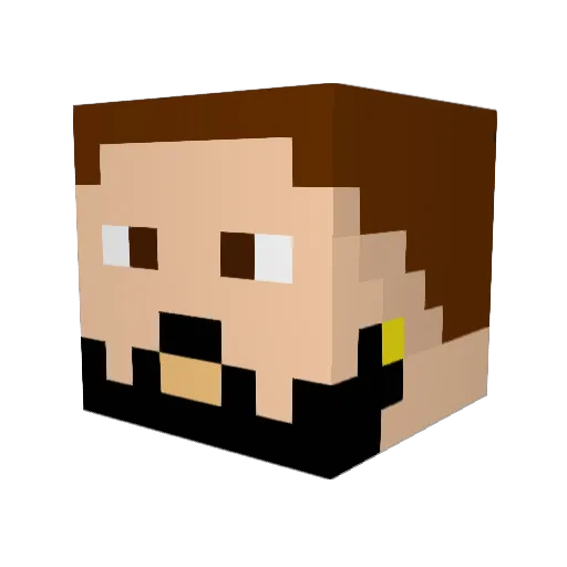 isi10024 Minecraft avatar head, 3D render
