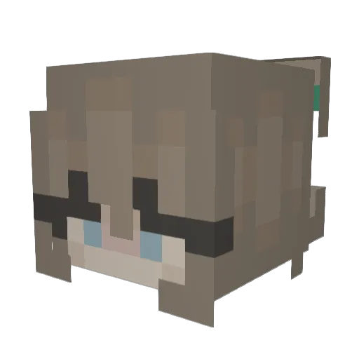 isi_e Minecraft avatar head, 3D render