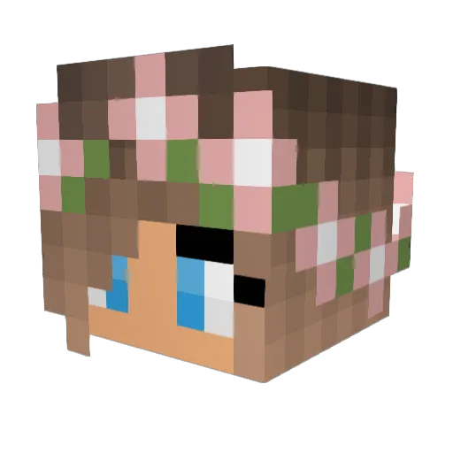 isidoritachile Minecraft avatar head, 3D render