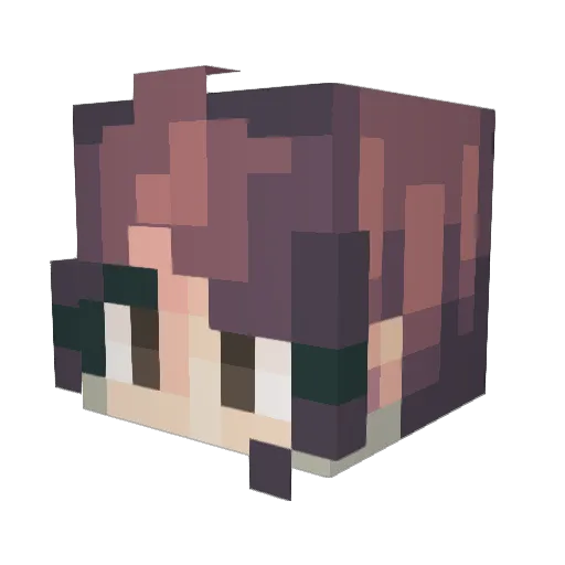 isie__ Minecraft avatar head, 3D render