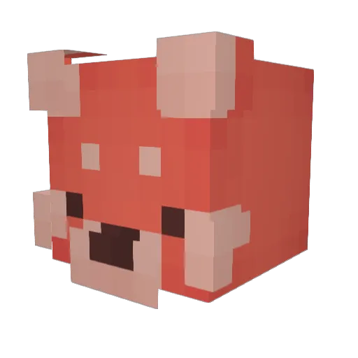 isipico Minecraft avatar head, 3D render