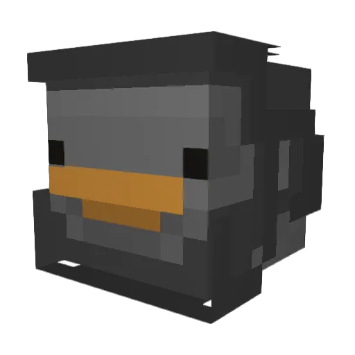 isitabean Minecraft avatar head, 3D render