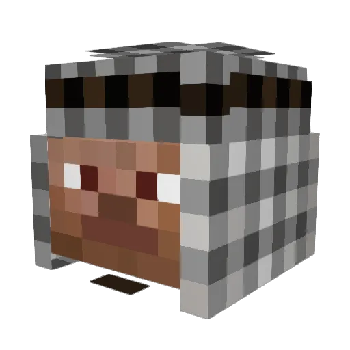 isitarocket Minecraft avatar head, 3D render