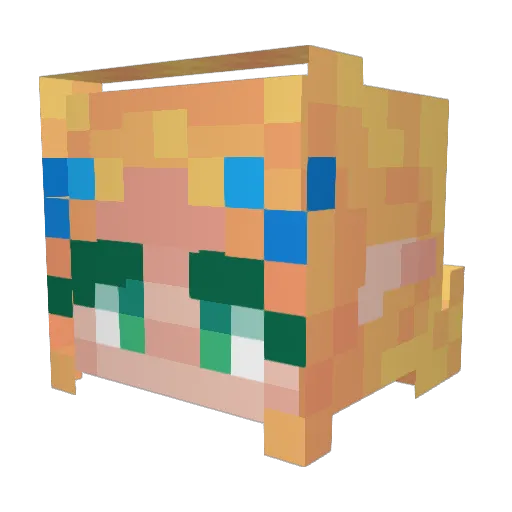 isixp Minecraft avatar head, 3D render