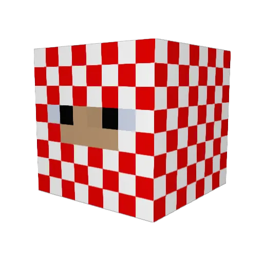 isk0o Minecraft avatar head, 3D render