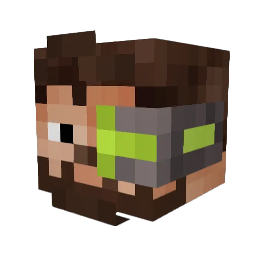 iskall85 Minecraft avatar head, 3D render