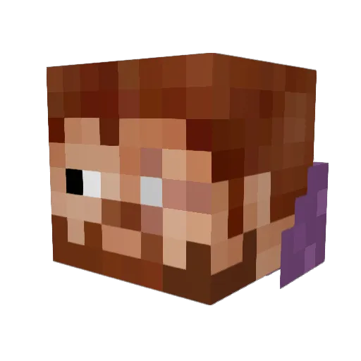 iskall86 Minecraft avatar head, 3D render