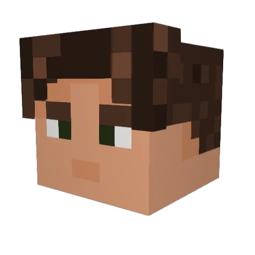 isla_paige Minecraft avatar head, 3D render