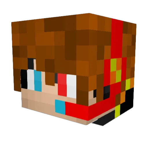 islam11 Minecraft avatar head, 3D render