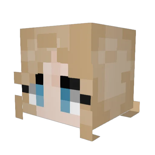 islandsong Minecraft avatar head, 3D render