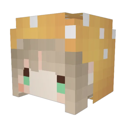 ismeyaya Minecraft avatar head, 3D render