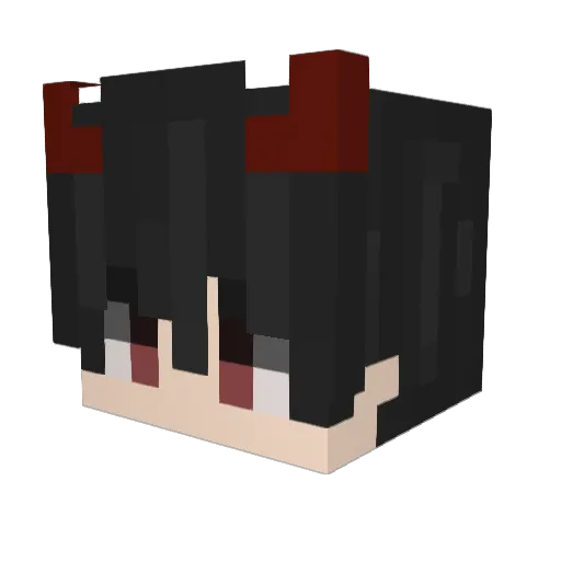 ismita Minecraft avatar head, 3D render