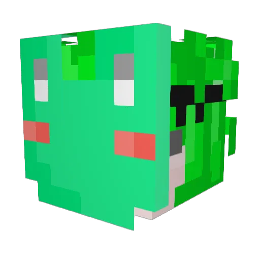 iso0609 Minecraft avatar head, 3D render