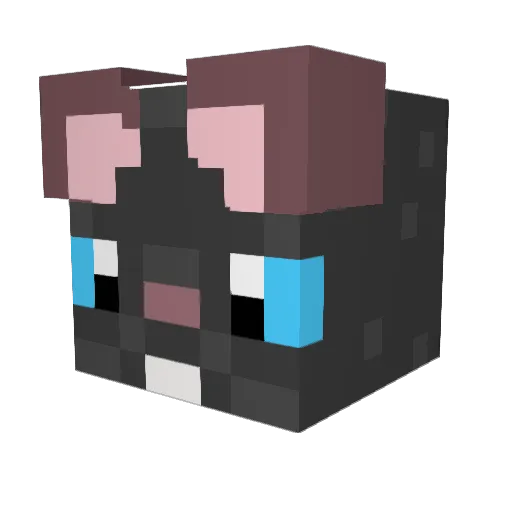 iso8859 Minecraft avatar head, 3D render