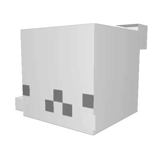 iso_junior Minecraft avatar head, 3D render