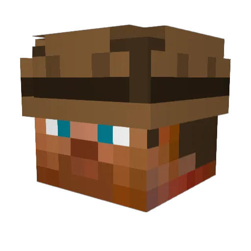 isoass Minecraft avatar head, 3D render