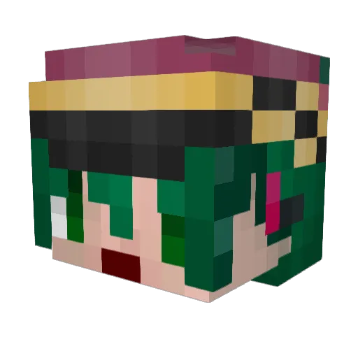 isojiman3 Minecraft avatar head, 3D render