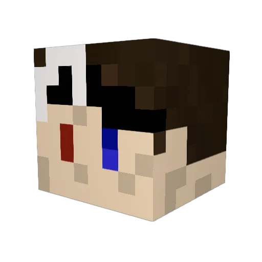 isomniaj Minecraft avatar head, 3D render