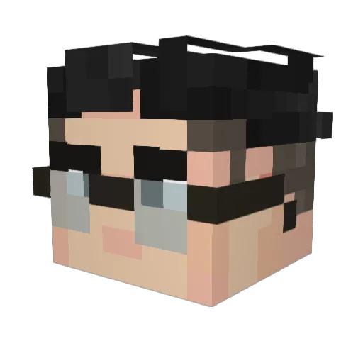 isomorpheme Minecraft avatar head, 3D render