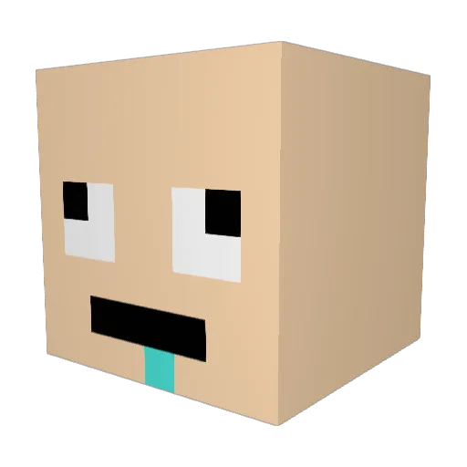 isondc Minecraft avatar head, 3D render