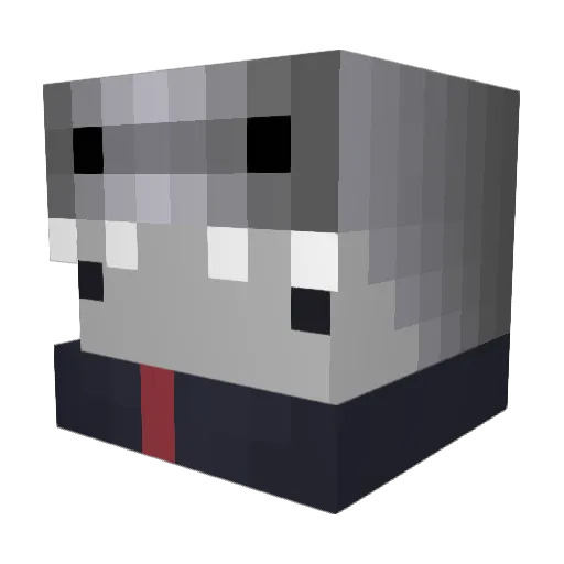 isopom Minecraft avatar head, 3D render