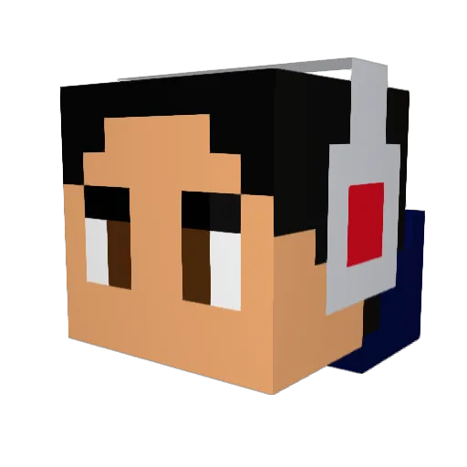 isotropico Minecraft avatar head, 3D render