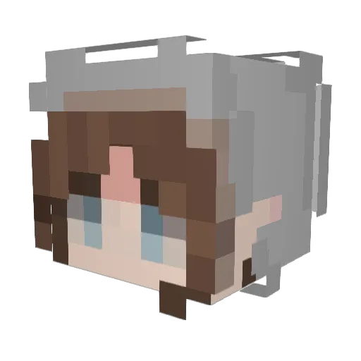isqbek Minecraft avatar head, 3D render