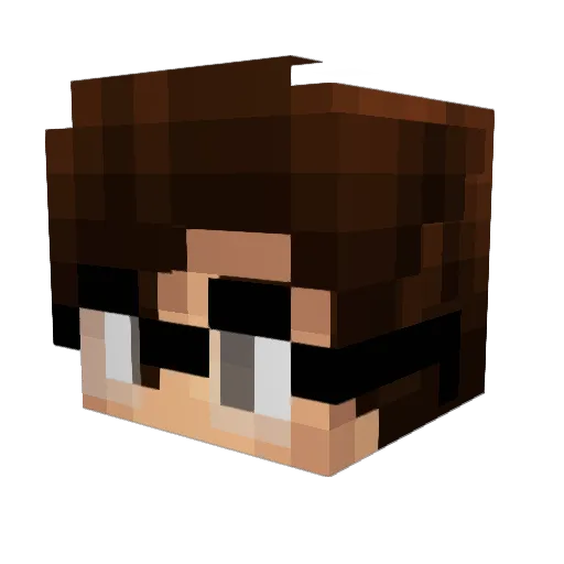 isquic Minecraft avatar head, 3D render