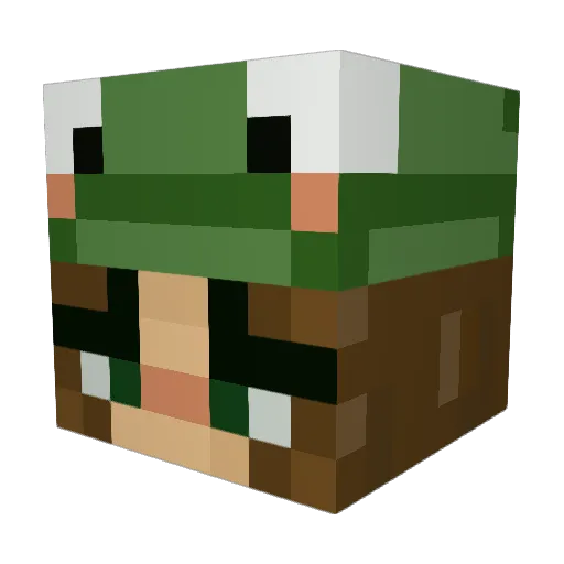 istephed Minecraft avatar head, 3D render