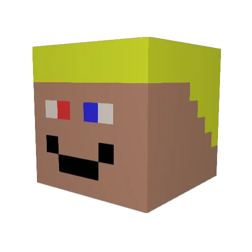 istgv Minecraft avatar head, 3D render