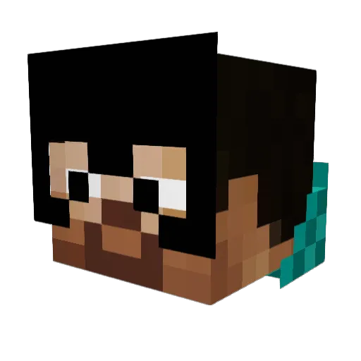 isukas Minecraft avatar head, 3D render