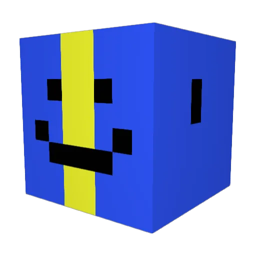 isukkkk Minecraft avatar head, 3D render