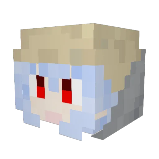 isunun Minecraft avatar head, 3D render