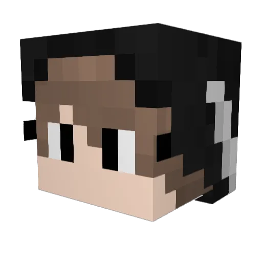 isuperGamer Minecraft avatar head, 3D render