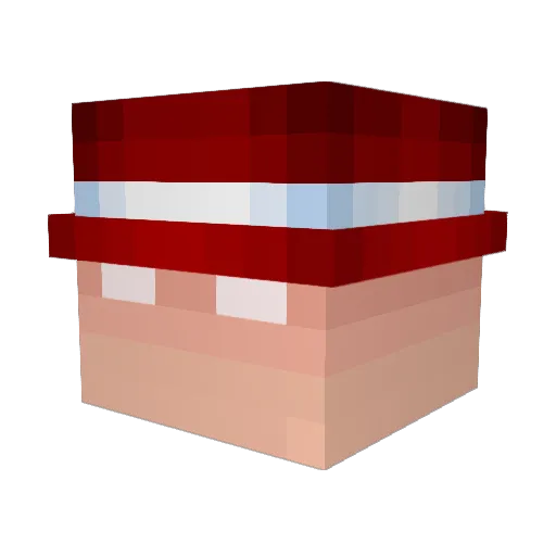 iswwck Minecraft avatar head, 3D render