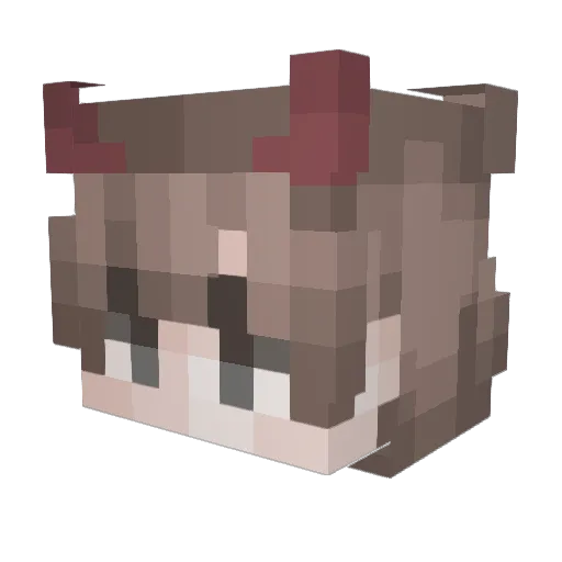 isyix Minecraft avatar head, 3D render