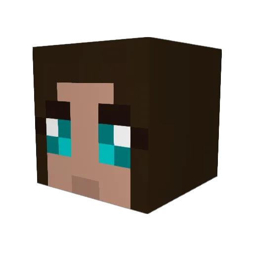 iszkiri Minecraft avatar head, 3D render