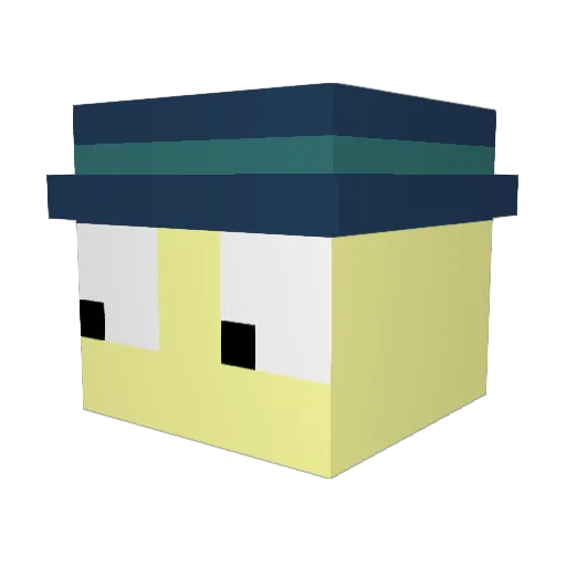 itDuy Minecraft avatar head, 3D render